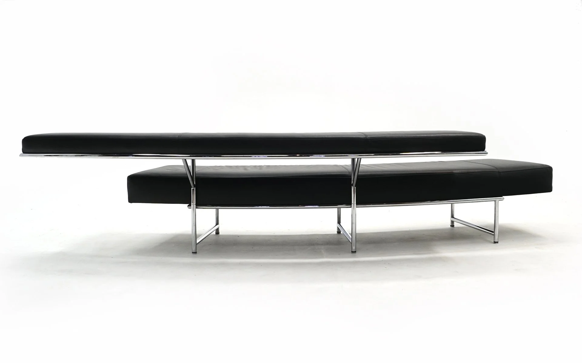 Eileen Gray Monte Carlo Sofa for ClassiCon, Black Leather and